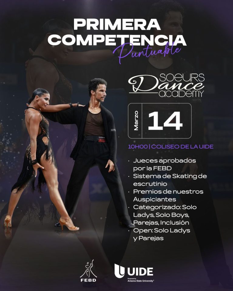 1ª VÁLIDA PUNTUABLE – CAMPEONATO NACIONAL DE BAILE DEPORTIVO – Modalidad: Latino