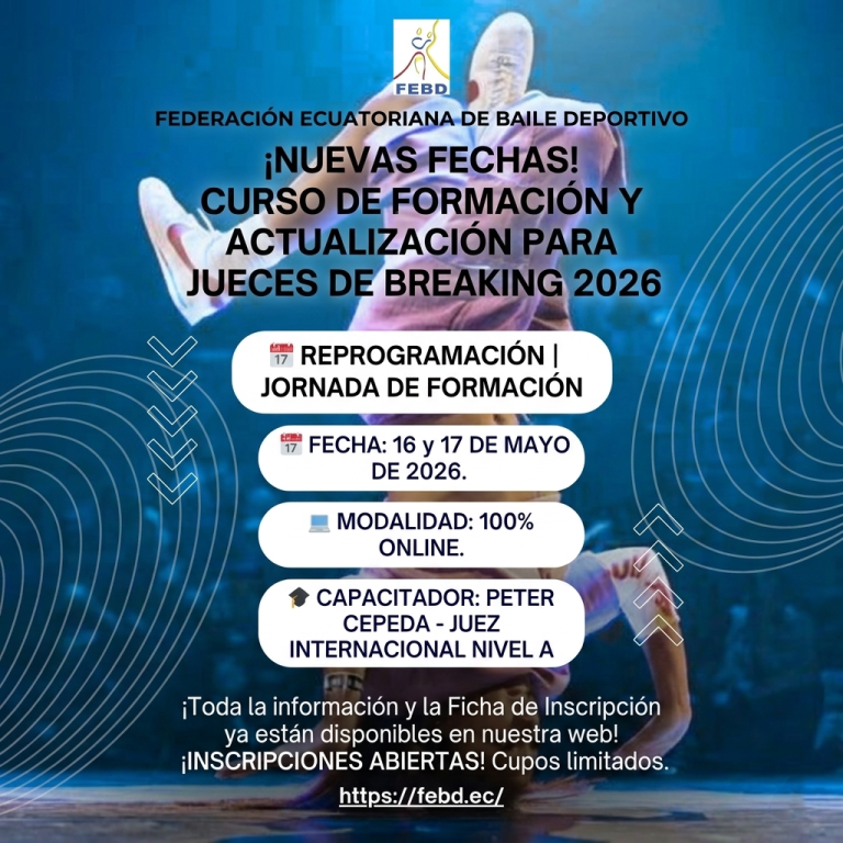 Nueva Fecha – Curso de Formación y Actualización para Jueces de Breaking 2026