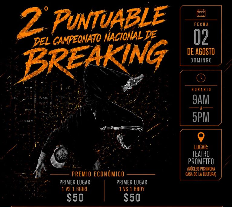 CONVOCATORIA: 2° Competencia Puntuable Campeonato Nacional de Breaking 2026